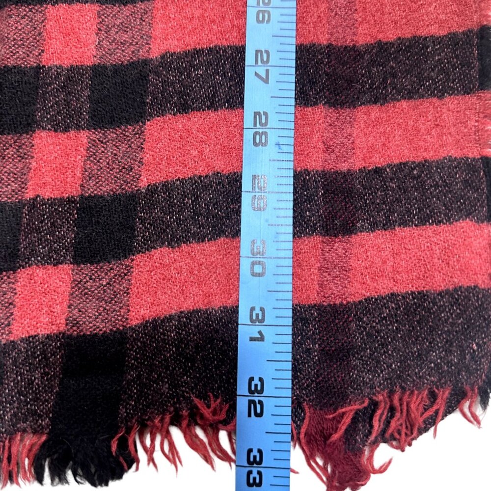 Burberry Lightweight Nova Check Scarf Red/Black Scarf for Women Made In England - Picture 7 of 7